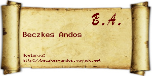 Beczkes Andos névjegykártya